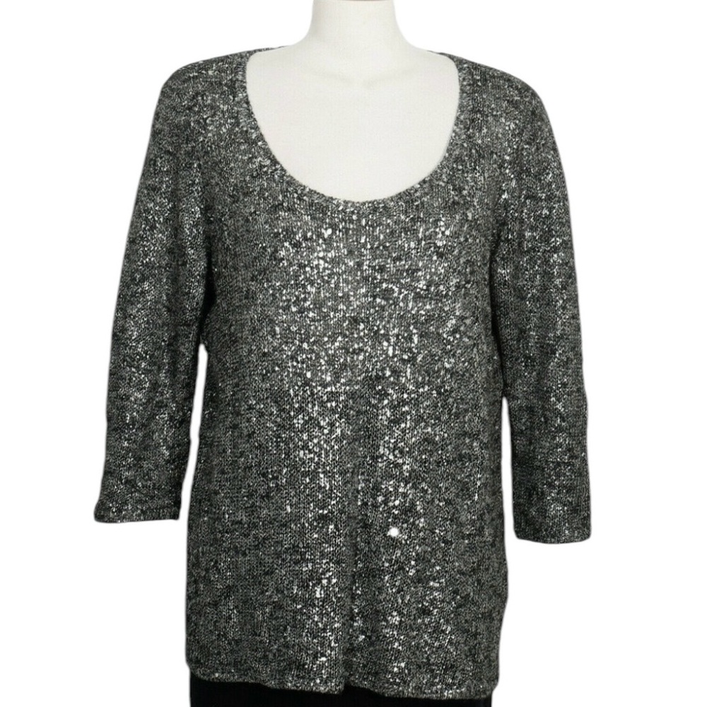 EILEEN FISHER Lightweight Linen Blend‎ Shimmer Karma Sweater
